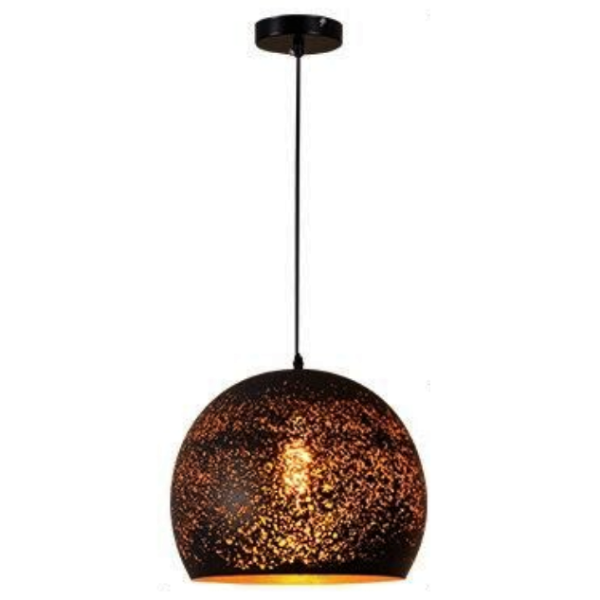 Suspension Industrielle Cuivre Ronde