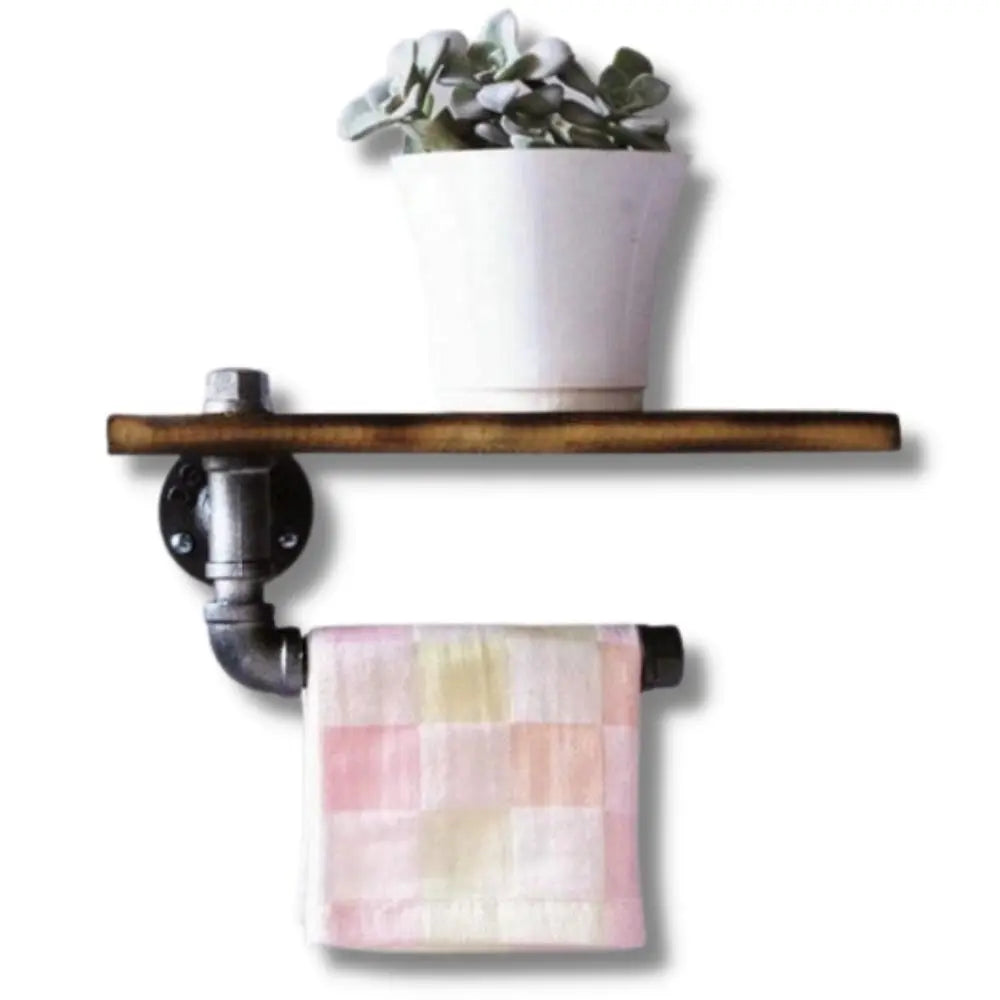 Étagère Murale Industrielle Toilettes Déco Indus