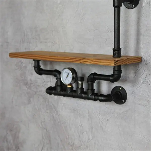 Étagère Murale Industrielle 2 Tablettes Déco Indus