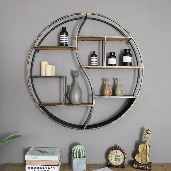 Étagère Murale Industrielle Yin Yang Déco Indus