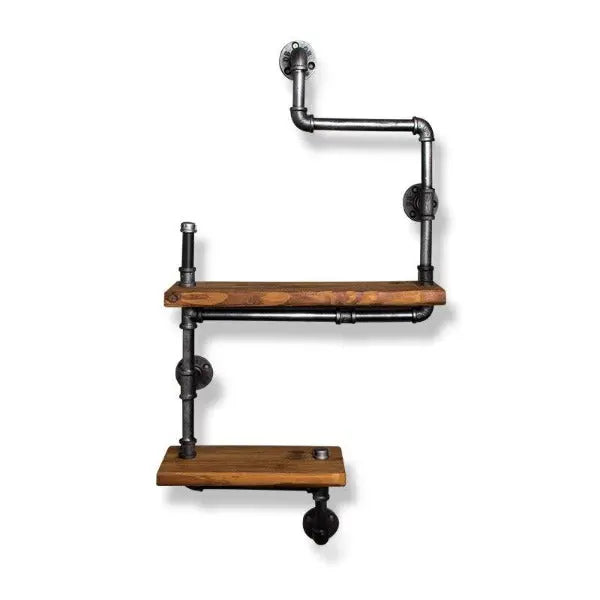Étagère Murale Industrielle En Chêne Massif Déco Indus