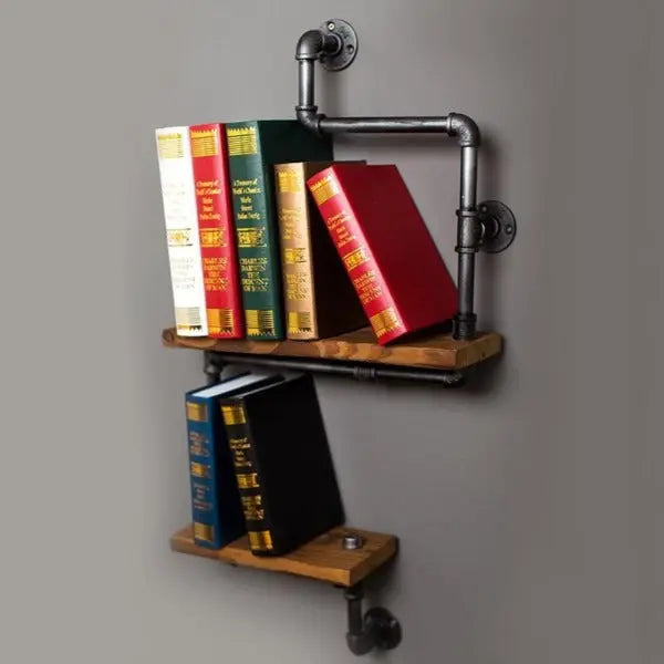 Étagère Murale Industrielle En Chêne Massif Déco Indus