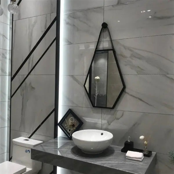 Grand Miroir Industriel Noir Déco Indus