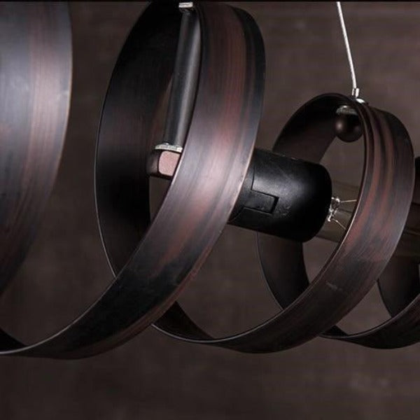 Grande Suspension Industrielle Noire Déco Indus