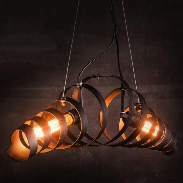 Grande Suspension Industrielle Noire Déco Indus