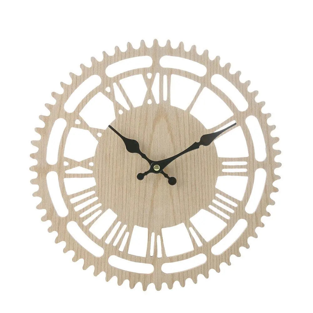 Horloge Industrielle Bois Déco Indus