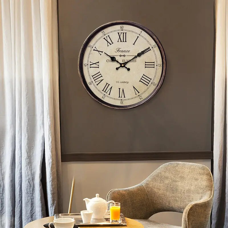 Horloge Industrielle Antique Déco Indus