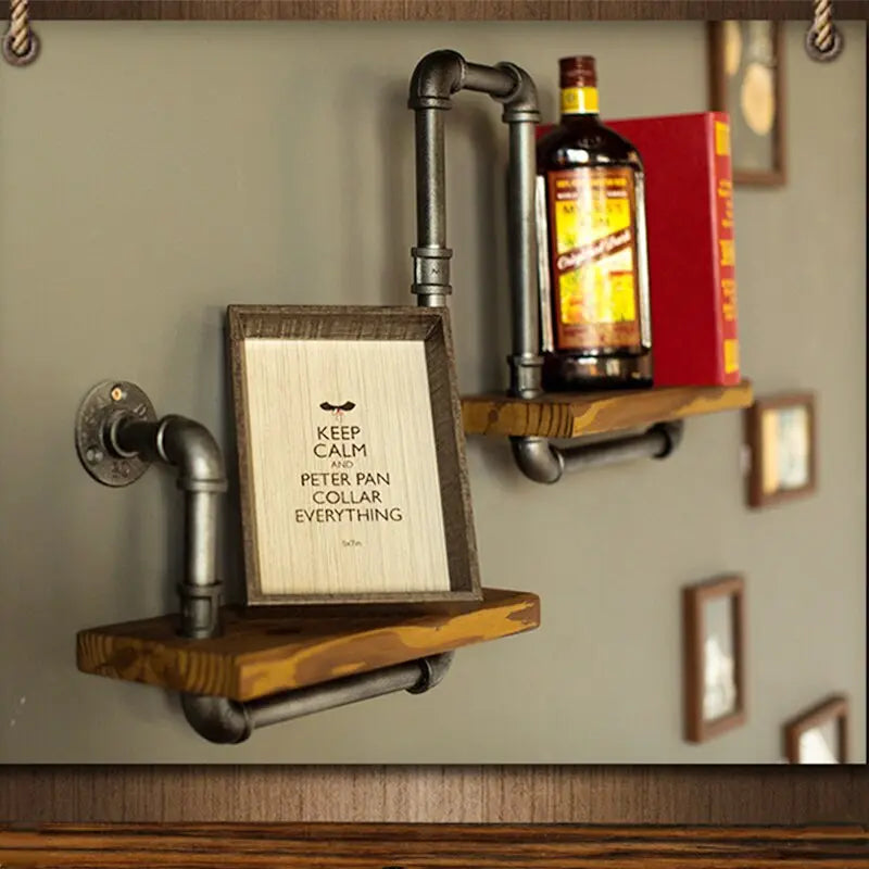 Étagère Murale Industrielle Combinée Déco Indus