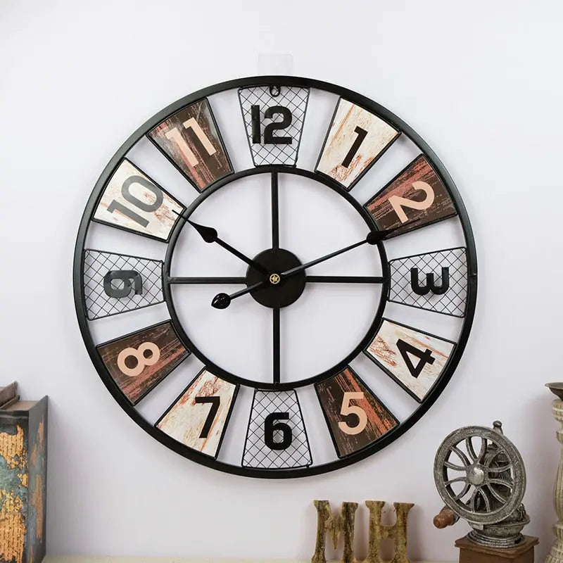 Horloge Industrielle Motifs Déco Indus