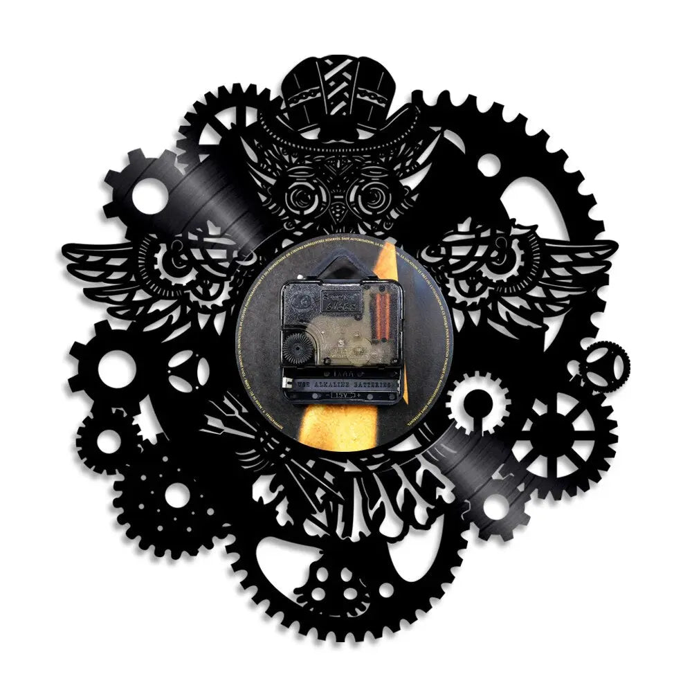 Horloge Industrielle Chouette Déco Indus