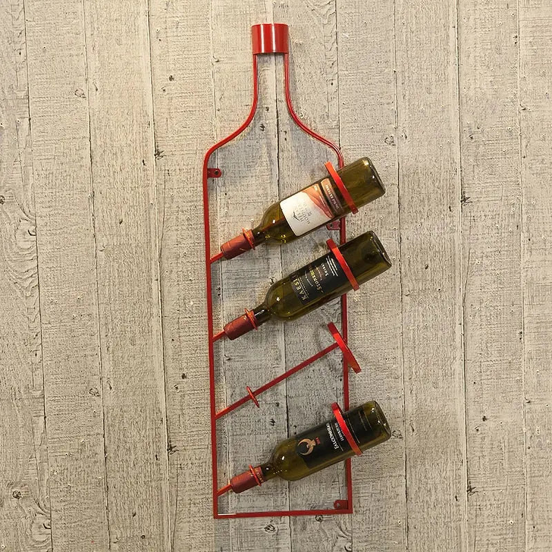 Étagère Murale Industrielle Originale Bouteille Déco Indus