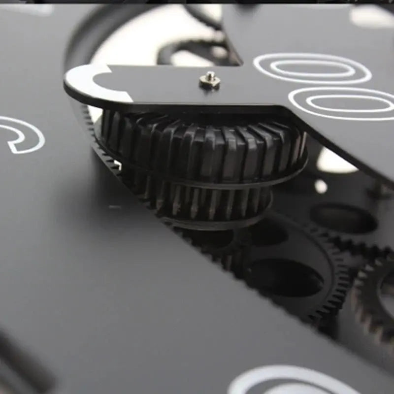 Horloge Industrielle Mécanique Noire Déco Indus