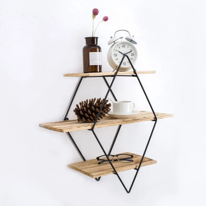 Étagère Murale Industrielle Losange Déco Indus