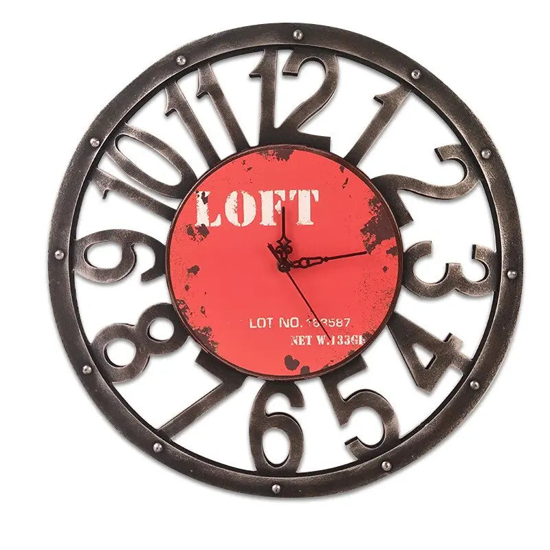 Horloge Industrielle Couleur Déco Indus