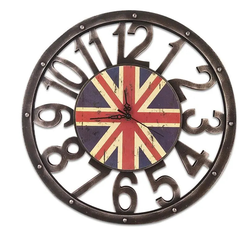 Horloge Industrielle Couleur Déco Indus