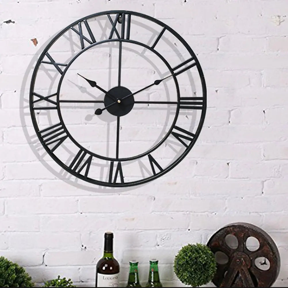 Horloge Industrielle Black Déco Indus