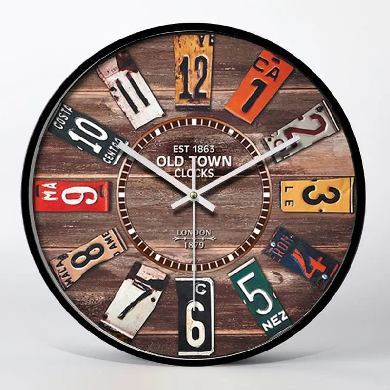 Horloge Industrielle Couleurs Déco Indus