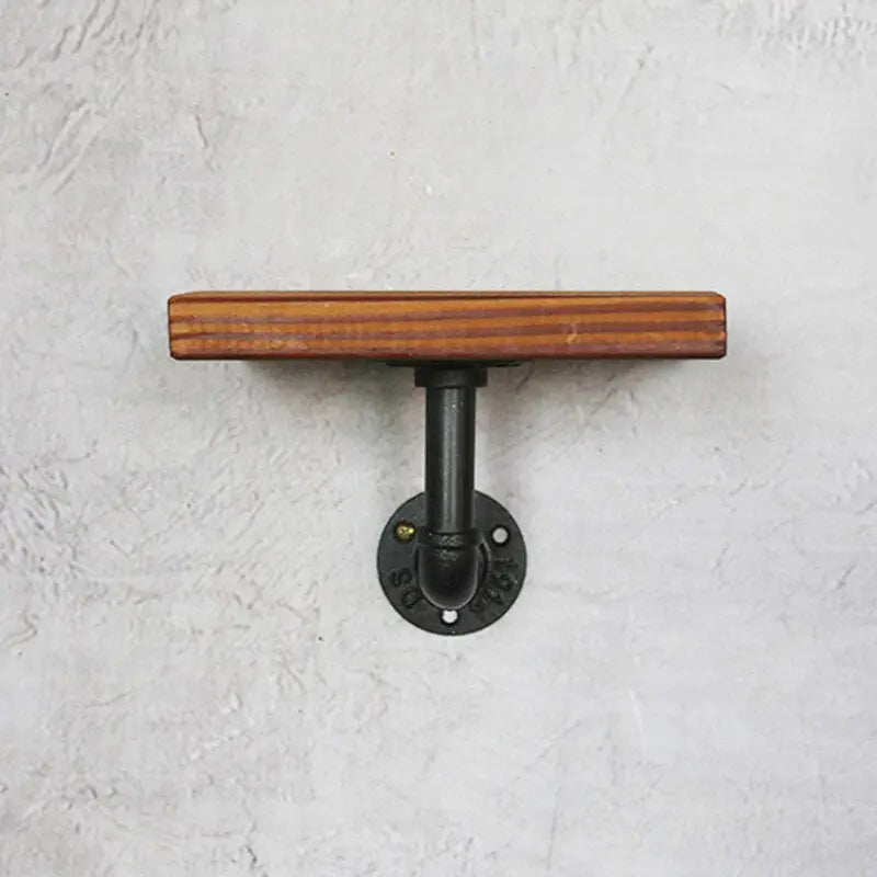 Étagère Murale Plateau Bois Acier Déco Indus