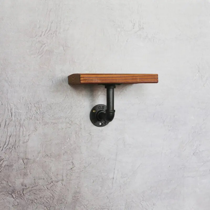 Étagère Murale Plateau Bois Acier Déco Indus