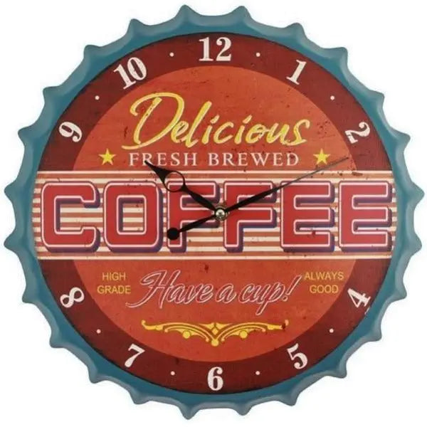 Horloge industrielle de bistrot en métal