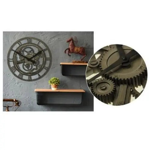 Horloge Industrielle En Bronze Déco Indus