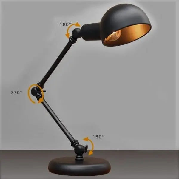 Lampe À Poser Noire Industrielle Déco Indus