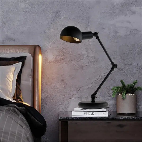 Lampe À Poser Noire Industrielle Déco Indus