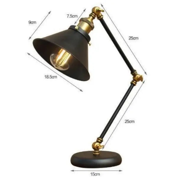 Lampe De Bureau Industrielle Noire Déco Indus