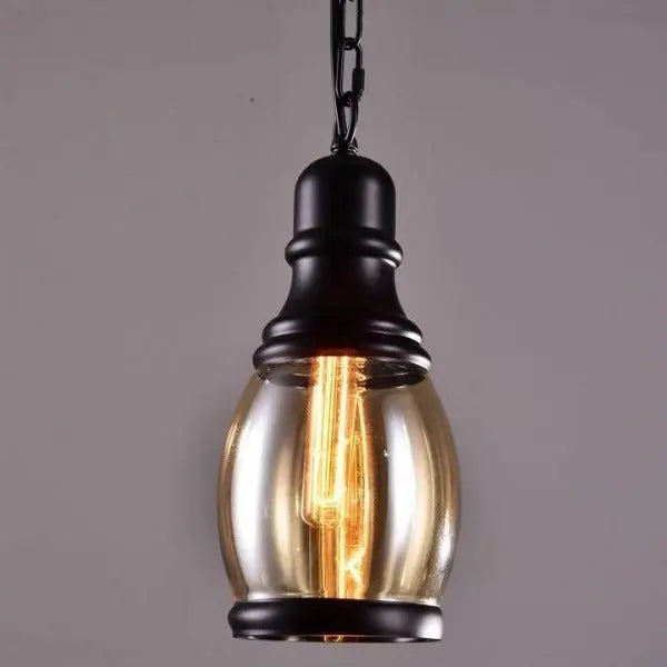 Lampe Industrielle En Verre Et Métal