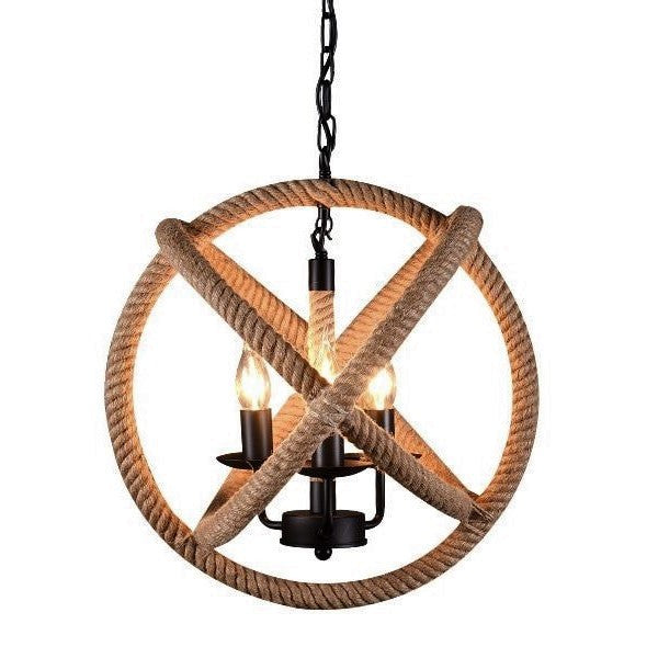 Lampe Suspendue Industrielle En Corde De Chanvre Déco Indus