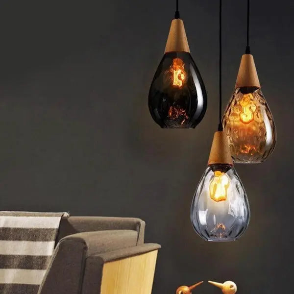 Lampe Suspendue Industrielle En Verre Soufflé Déco Indus
