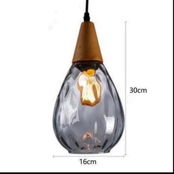 Lampe Suspendue Industrielle En Verre Soufflé Ancienne