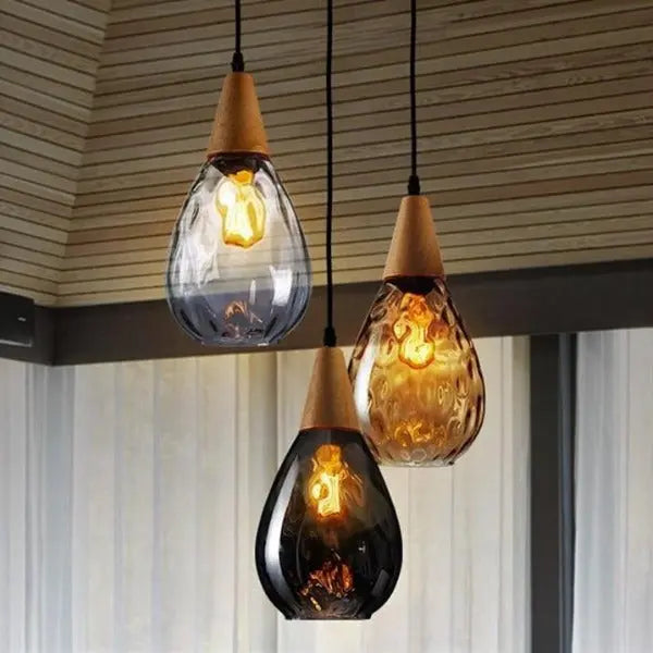 Lampe Suspendue Industrielle En Verre Soufflé Déco Indus