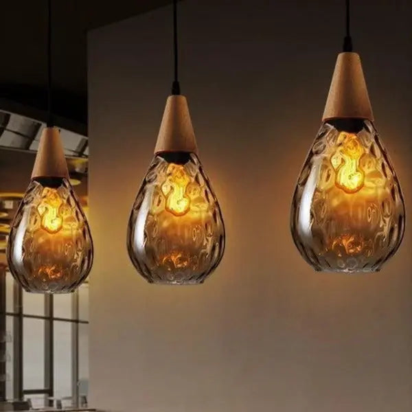 Lampe Suspendue Industrielle En Verre Soufflé Déco Indus