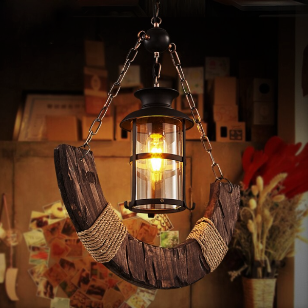 Suspension Industrielle Arc Rustique Déco Indus