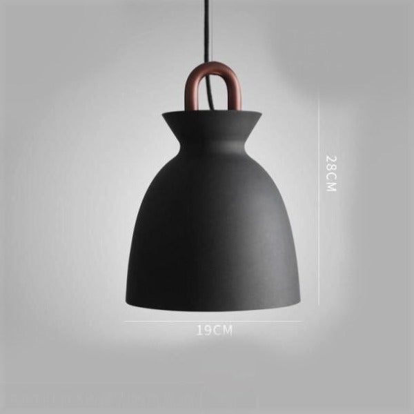 Lampe Suspension Industrielle Noire Rétro