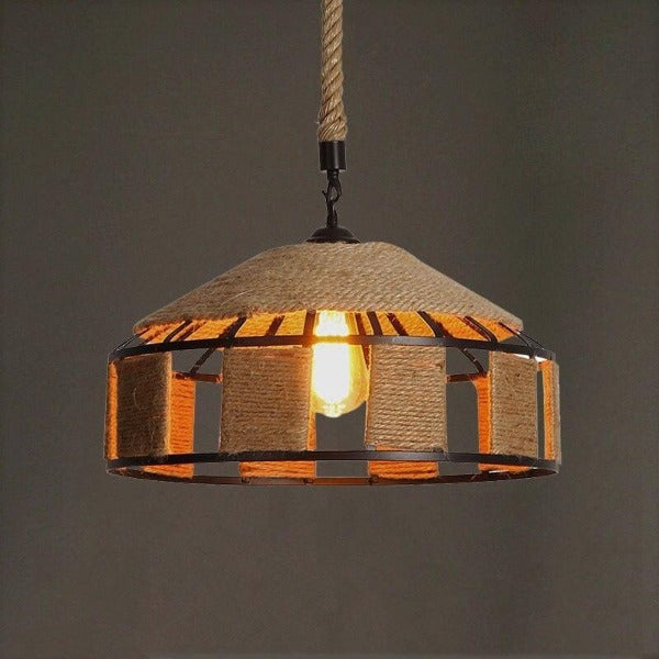 Lustre Industriel Corde Déco Indus