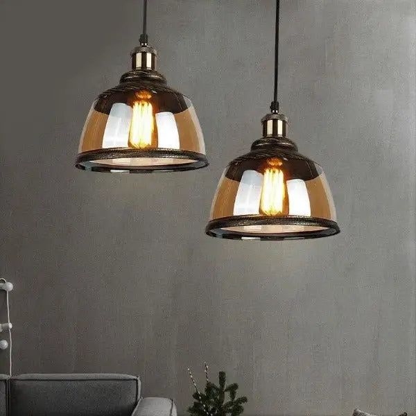 Lustre Industriel En Verre Déco Indus