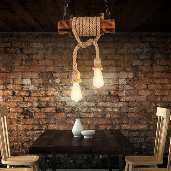 Lustre Industriel Marron Déco Indus