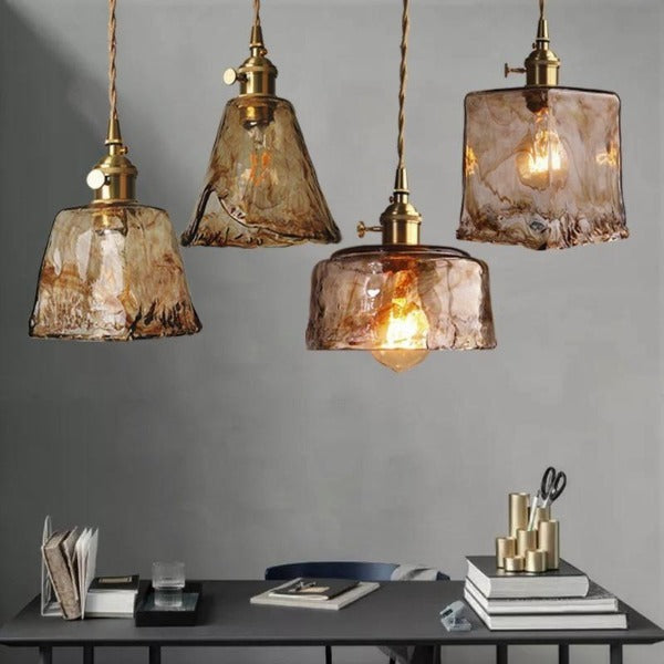 Lustre Industriel En Verre Déco Indus