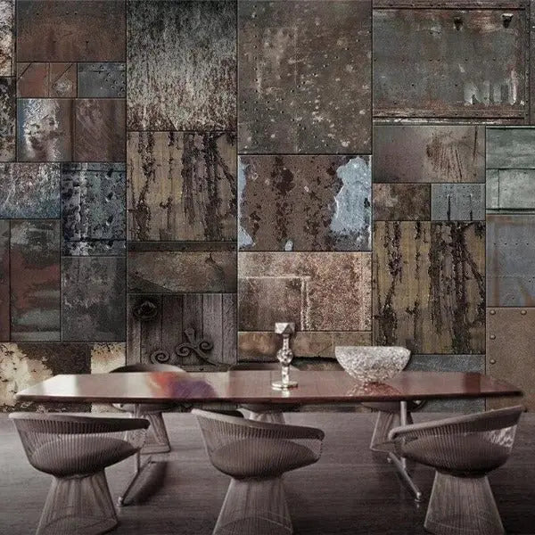 Papier Peint Imitation Industriel Déco Indus