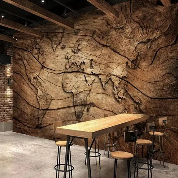 Papier Peint Industriel Effet Bois Déco Indus