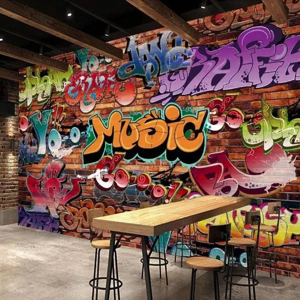 Papier Peint Industriel Graffiti Déco Indus