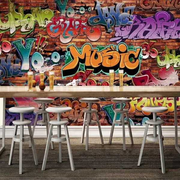 Papier Peint Industriel Graffiti Déco Indus