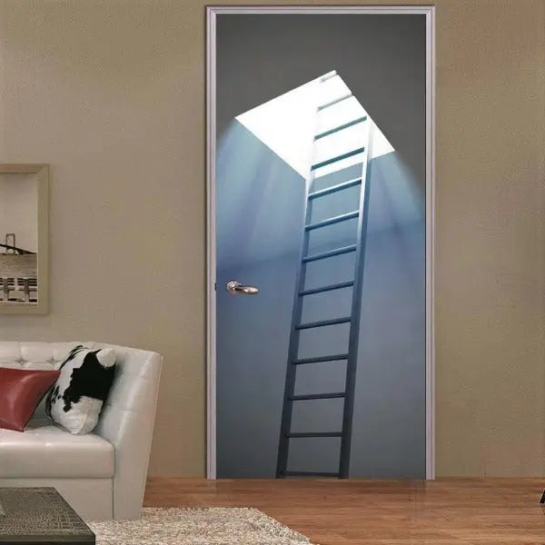 Papier Peint Industriel Porte Trompe l'Œil (Stickers) Déco Indus