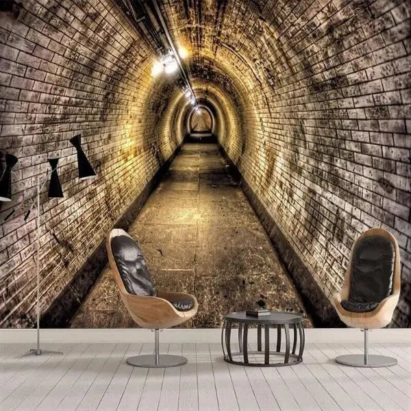 Papier Peint Trompe L Oeil Style Industrielnull