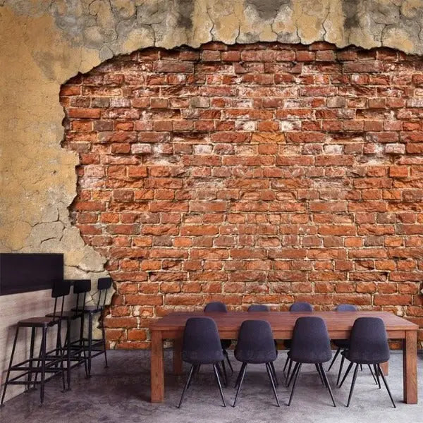 Papier Peint Industriel Briques Rouges Déco Indus