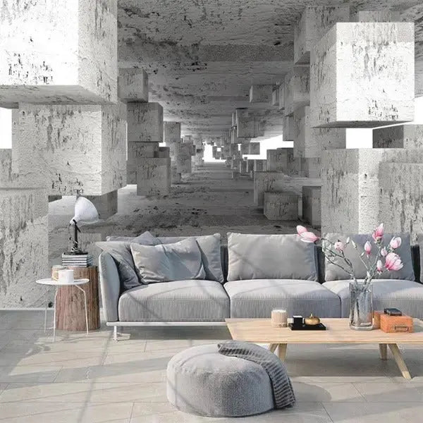 Papier Peint Industriel Trompe l'Œil Déco Indus