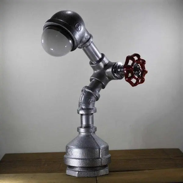 Petite Lampe Industrielle De Bureau Chromée