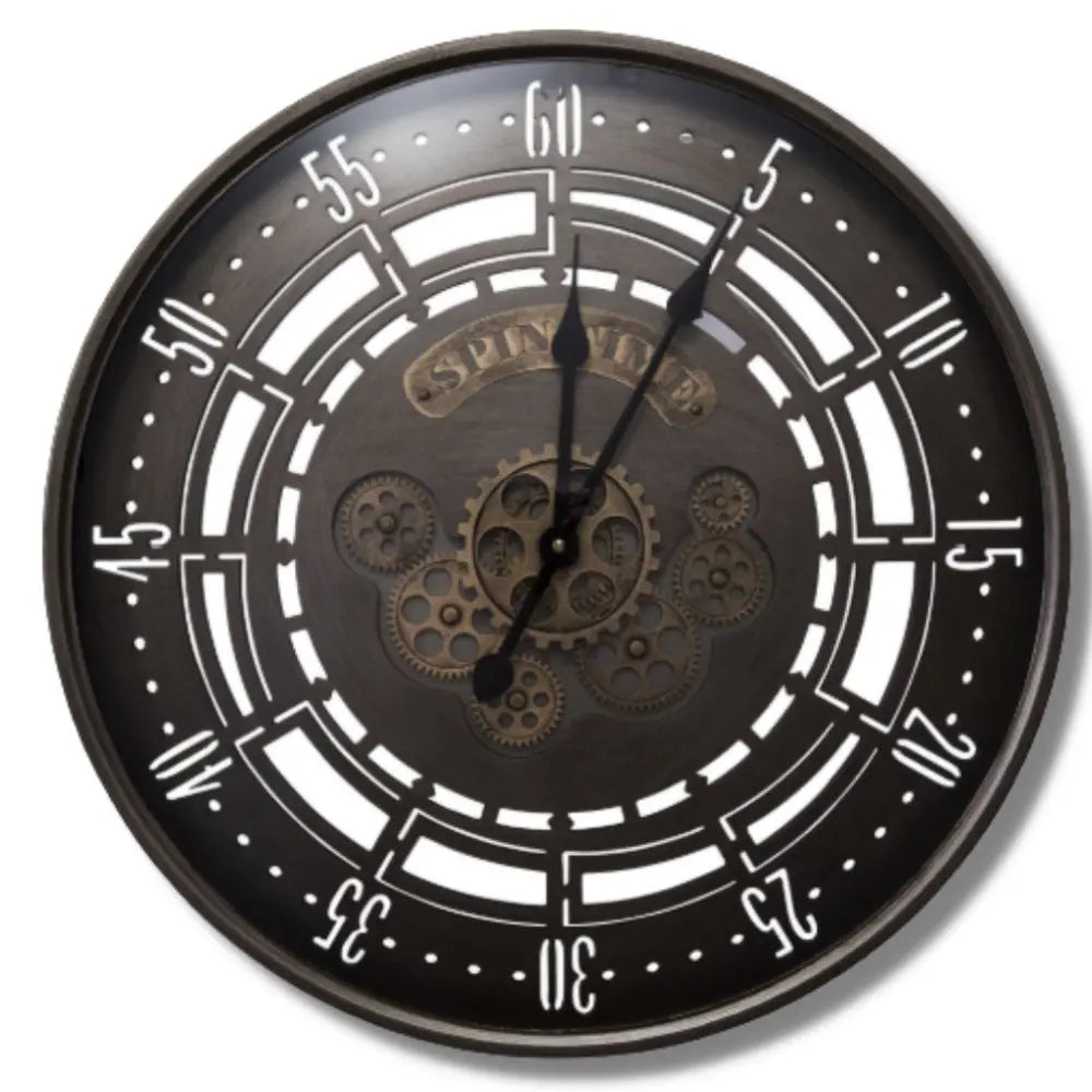 Horloge Industrielle Dentée Déco Indus